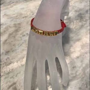 Micheal Kors Pyramid Stud Bracelet Red